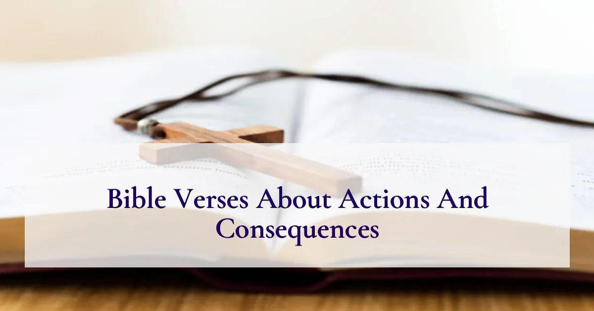 Bible Verses About Actions And Consequences