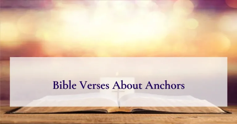 Bible Verses About Anchors