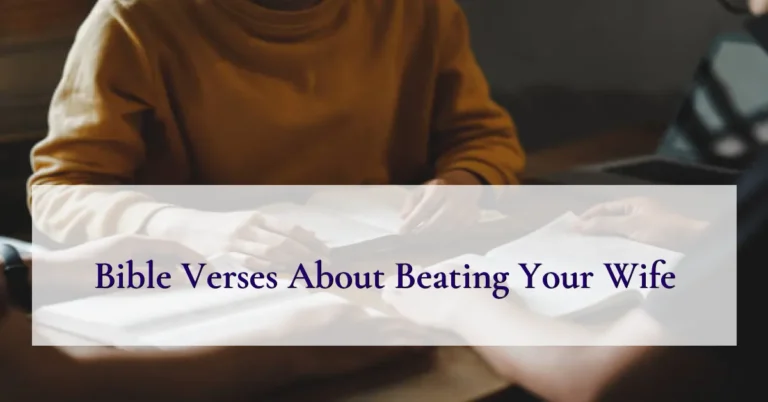 Bible Verses About Beating Your Wife