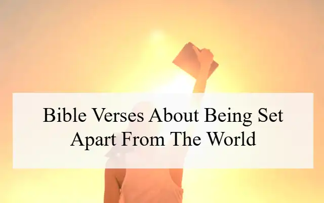 Bible Verses About Being Set Apart From The World