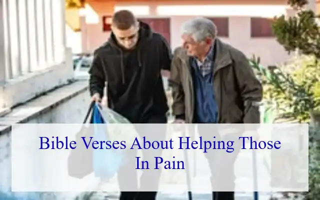 Bible Verses About Helping Those In Pain