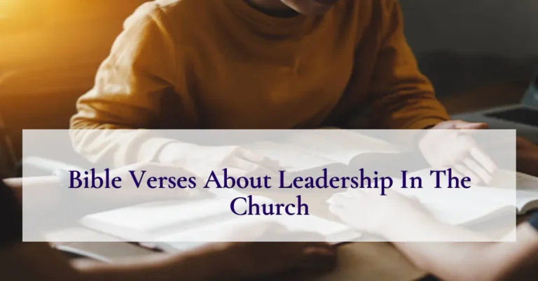 Bible Verses About Leadership In The Church