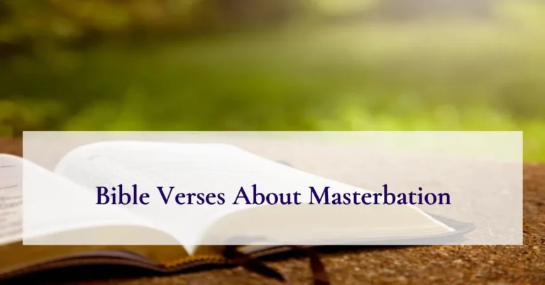 Bible Verses About Masterbation