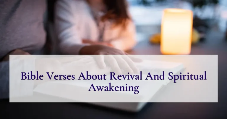 Bible Verses About Revival And Spiritual Awakening