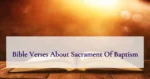 Bible Verses About Sacrament Of Baptism