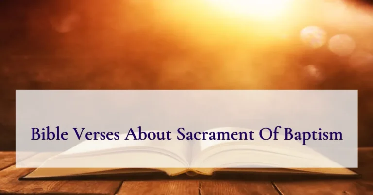 Bible Verses About Sacrament Of Baptism