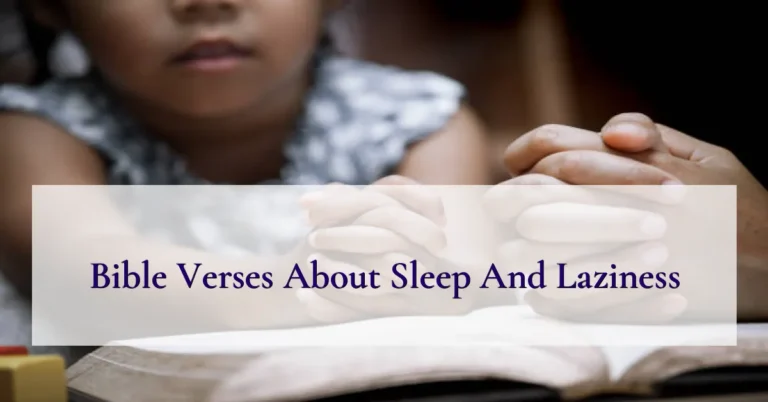 Bible Verses About Sleep And Laziness
