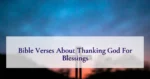 Bible Verses About Thanking God For Blessings