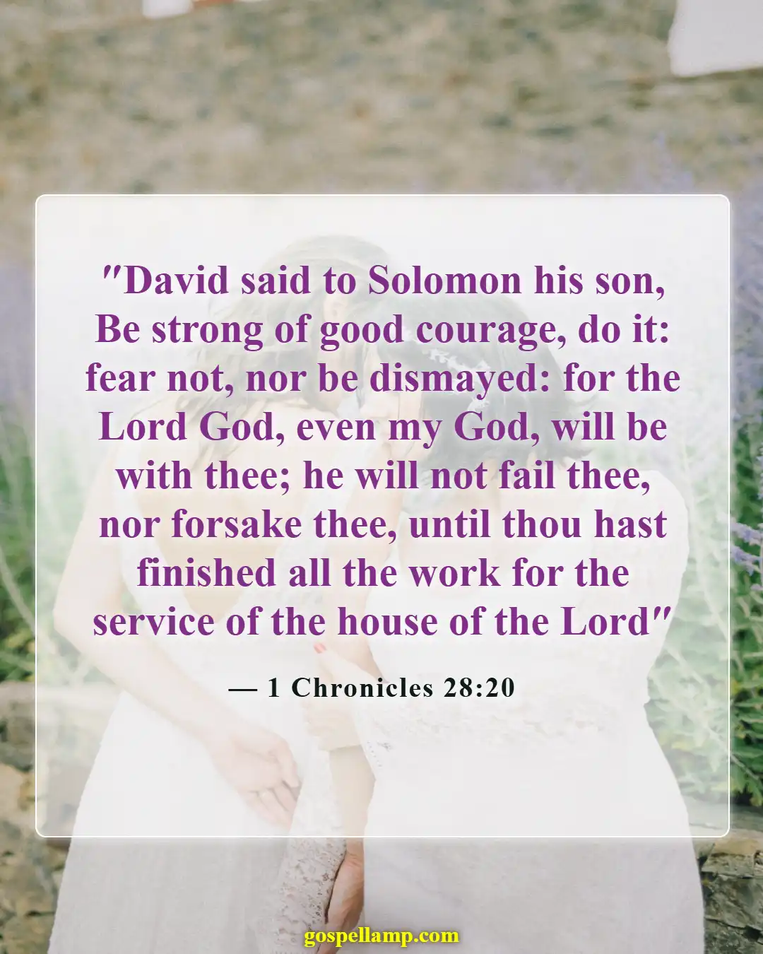 Bible Verses About Believing In Yourself (1 Chronicles 28:20)