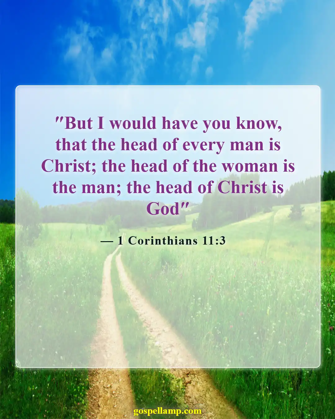 Bible Verses About Fathers Responsibilities (1 Corinthians 11:3)