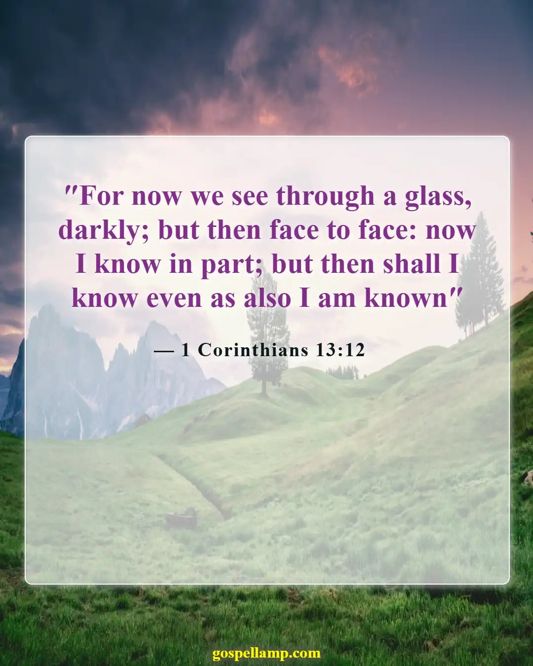 Bible Verses About Cynical (1 Corinthians 13:12)