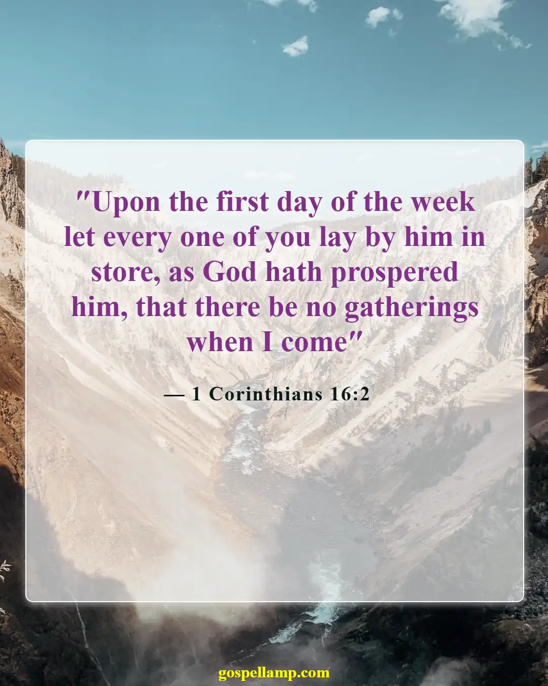 Bible Verses About Financial Problems (1 Corinthians 16:2)