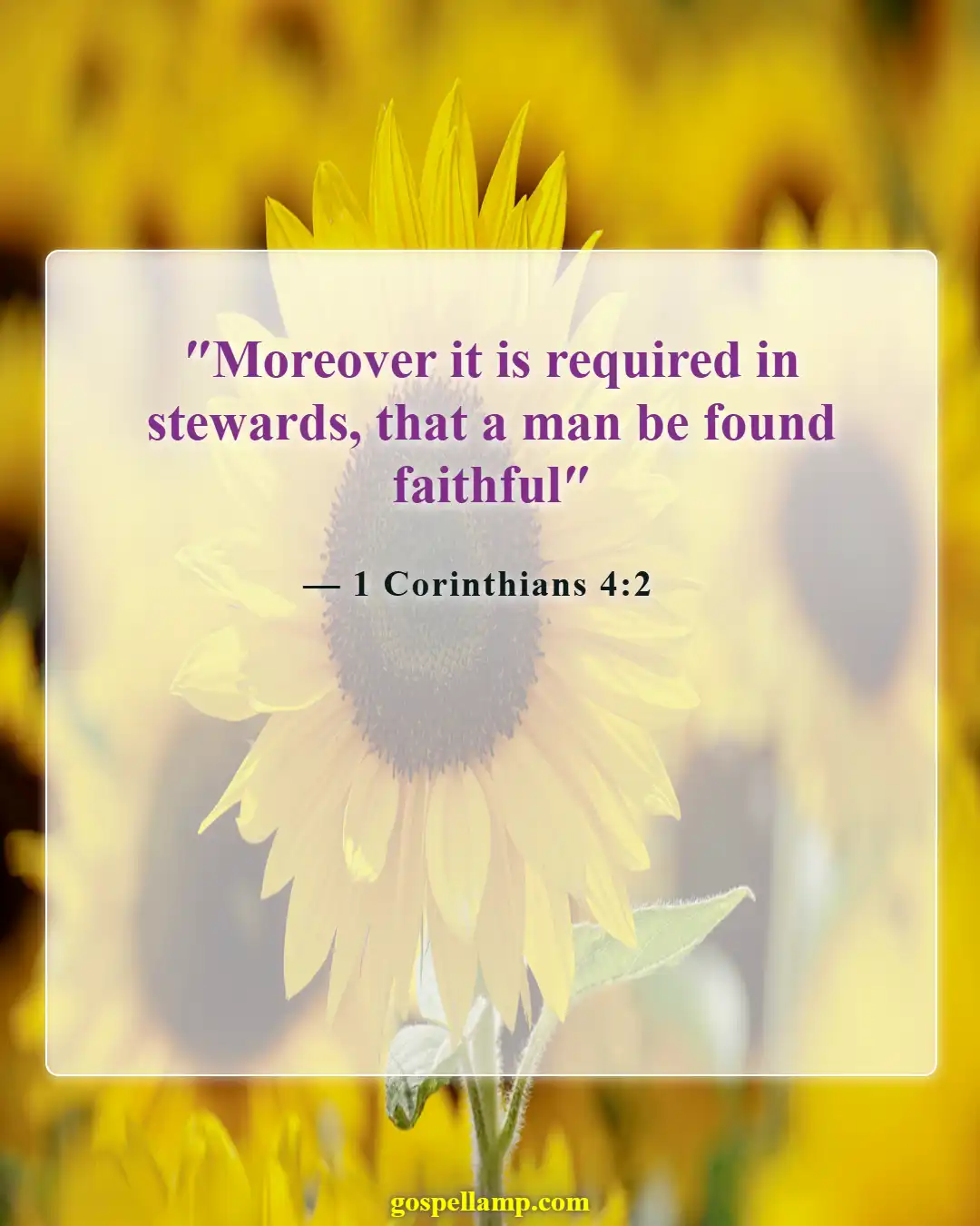 1 Corinthians 4:2 :- Faithfulness as a key leadership quality