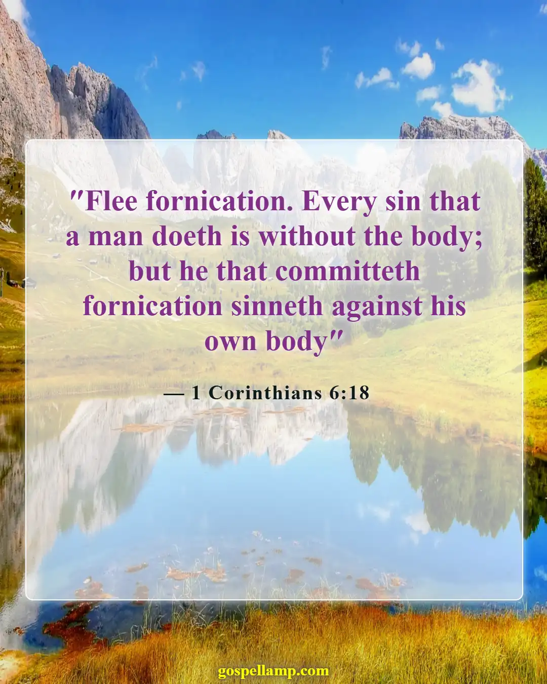 Bible Verses About Falling In Love With The Wrong Person (1 Corinthians 6:18)