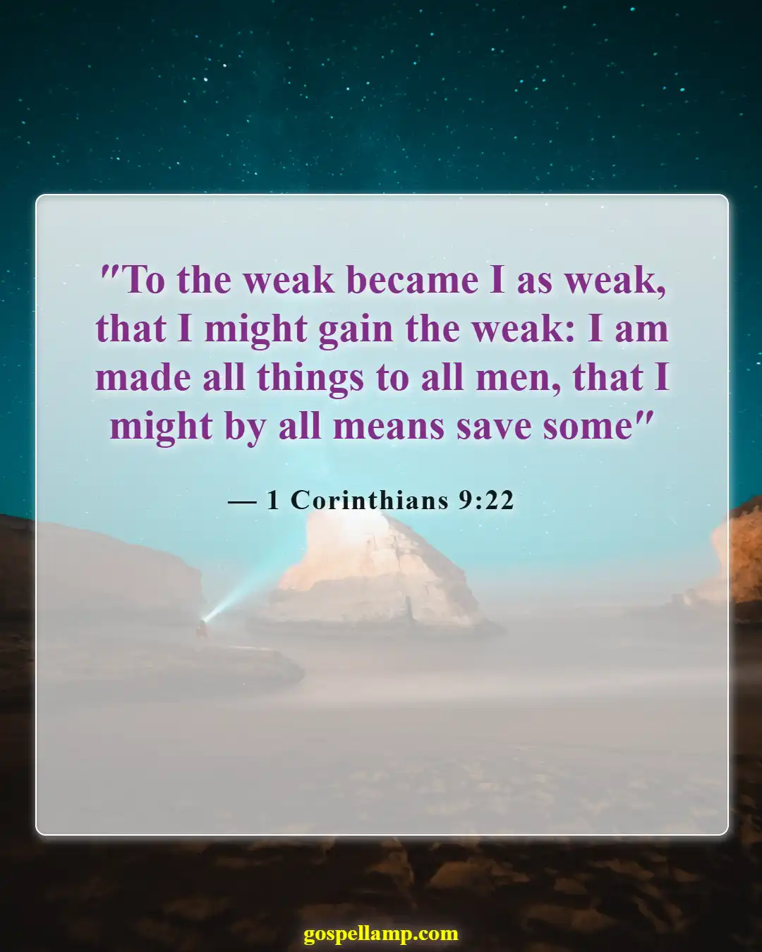 Bible Verses About Mission And Outreach (1 Corinthians 9:22)