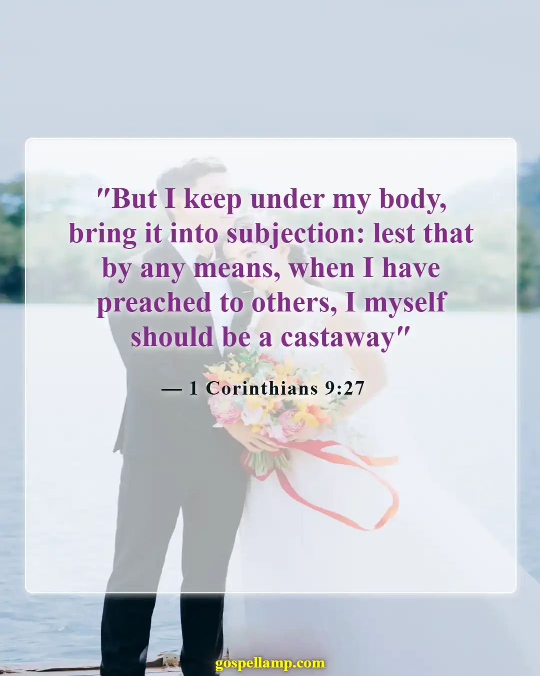 1 Corinthians 9:27 :- Discipline to avoid losing salvation's reward