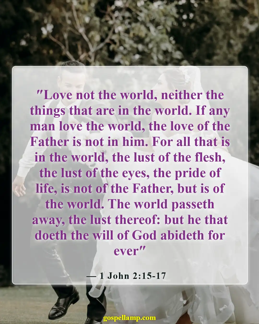 1 John 2:15-17 :- Love not the world, seek eternal truth