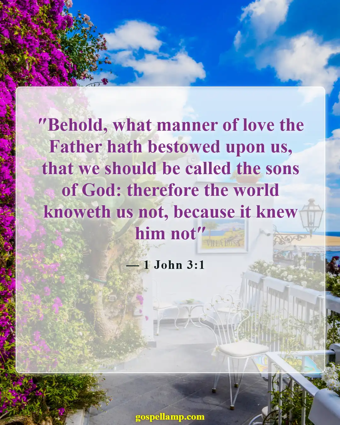 1 John 3:1 :- God's love designates us as His children