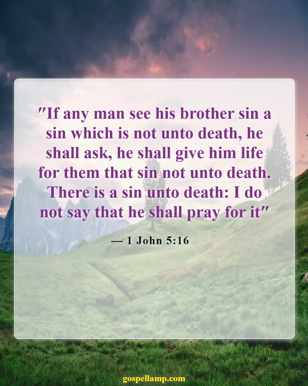 Bible Verses About Disrespecting God (1 John 5:16)