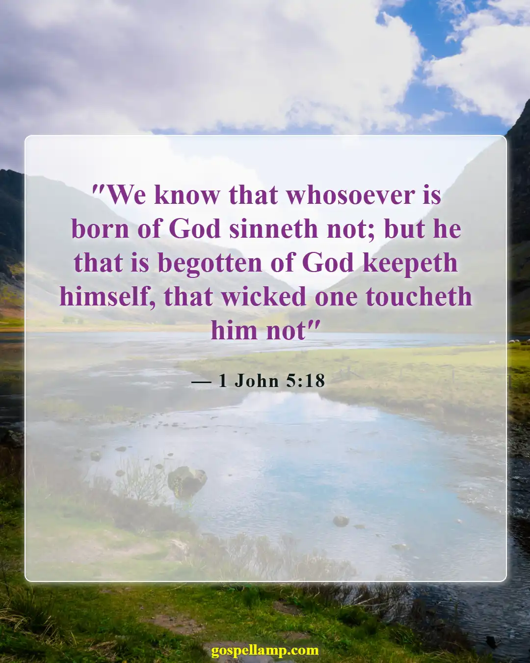 1 John 5:18 :- God protects us from evil influences