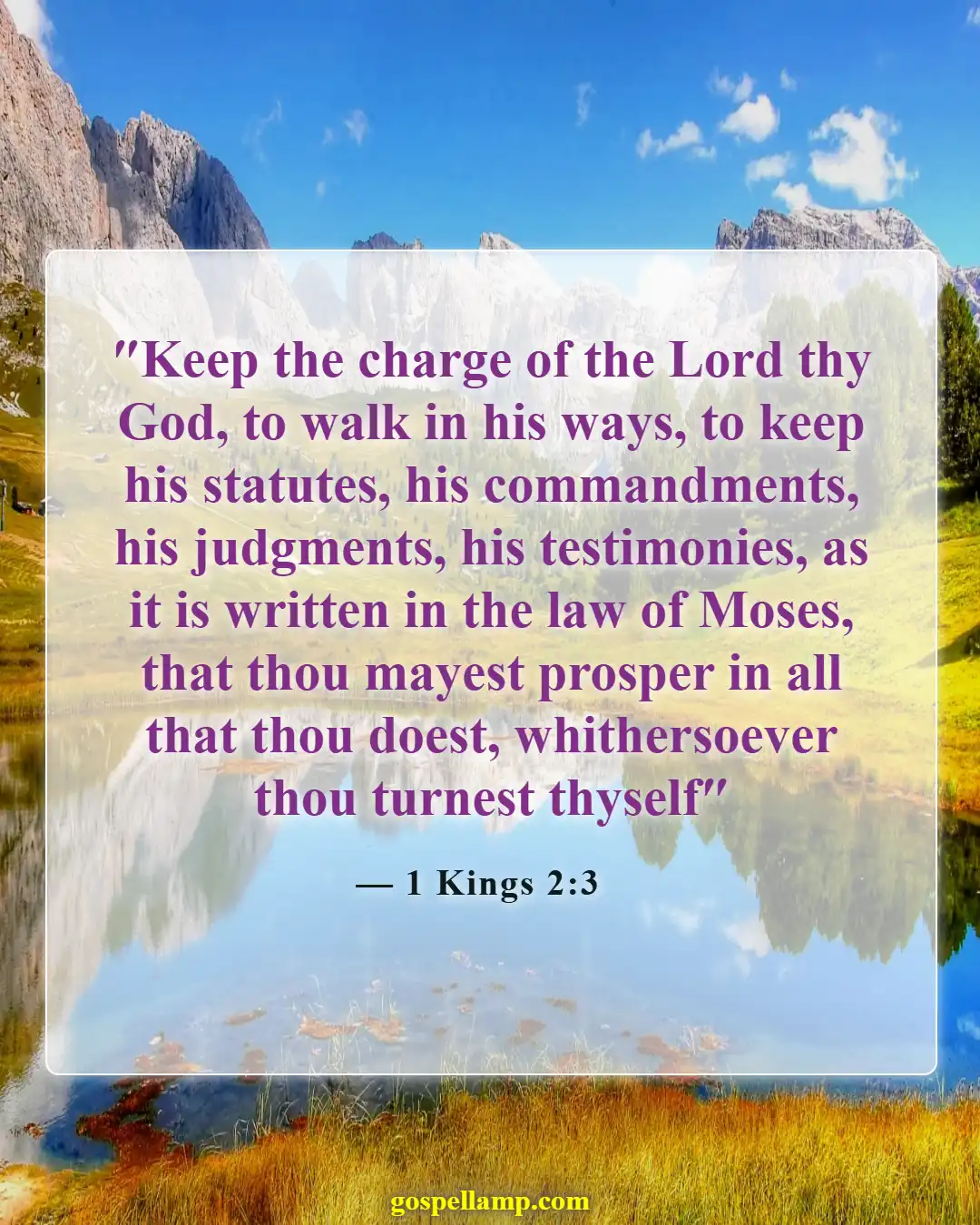 Bible Verses About Success And Hard Work (1 Kings 2:3)