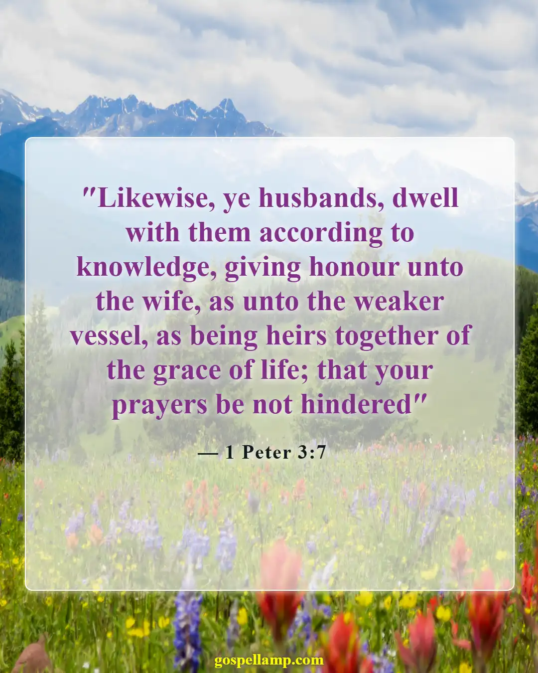 Bible Verses About Commitment To One Another (1 Peter 3:7)