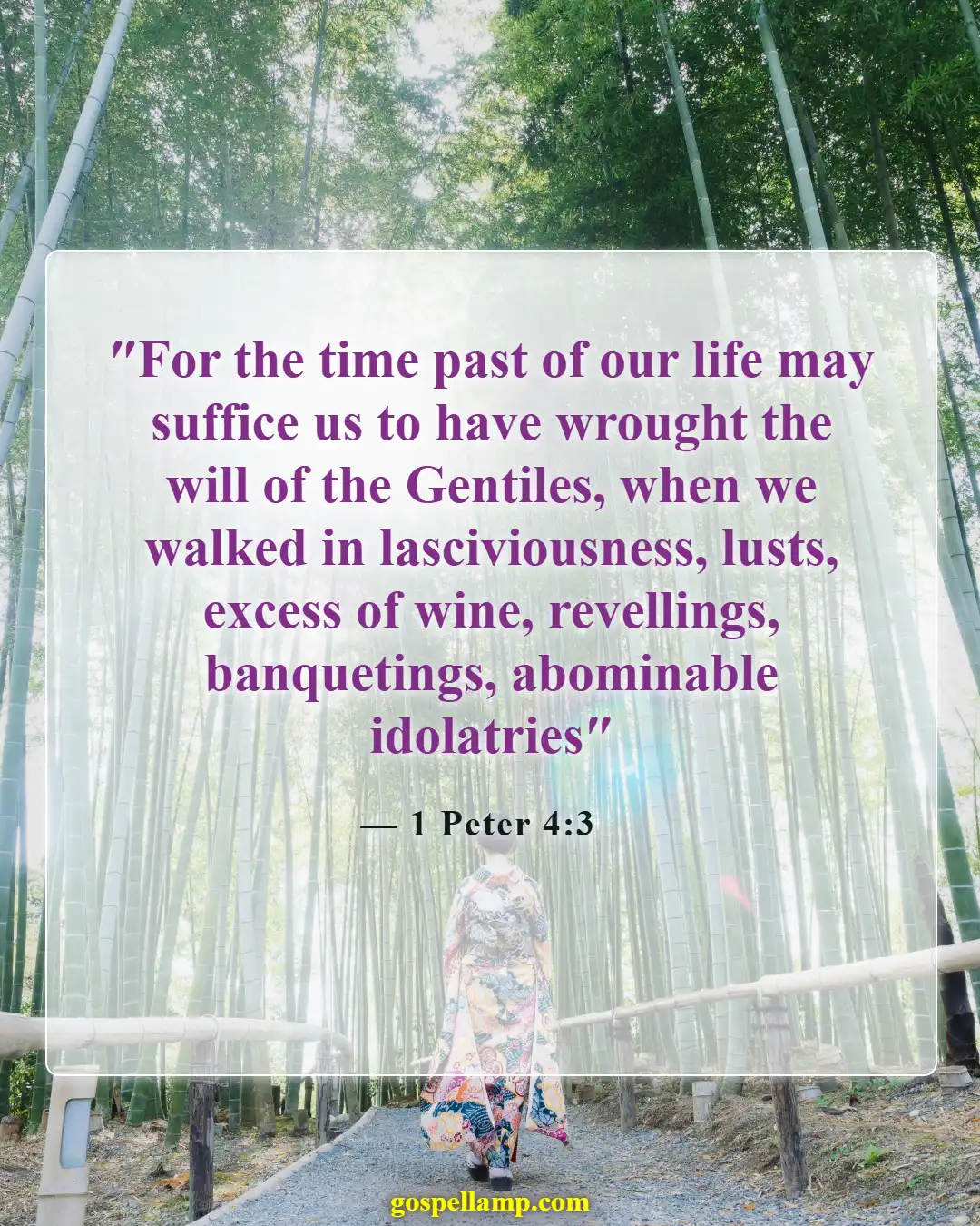 1 Peter 4:3 :- Past indulgences in excessive drinking addressed
