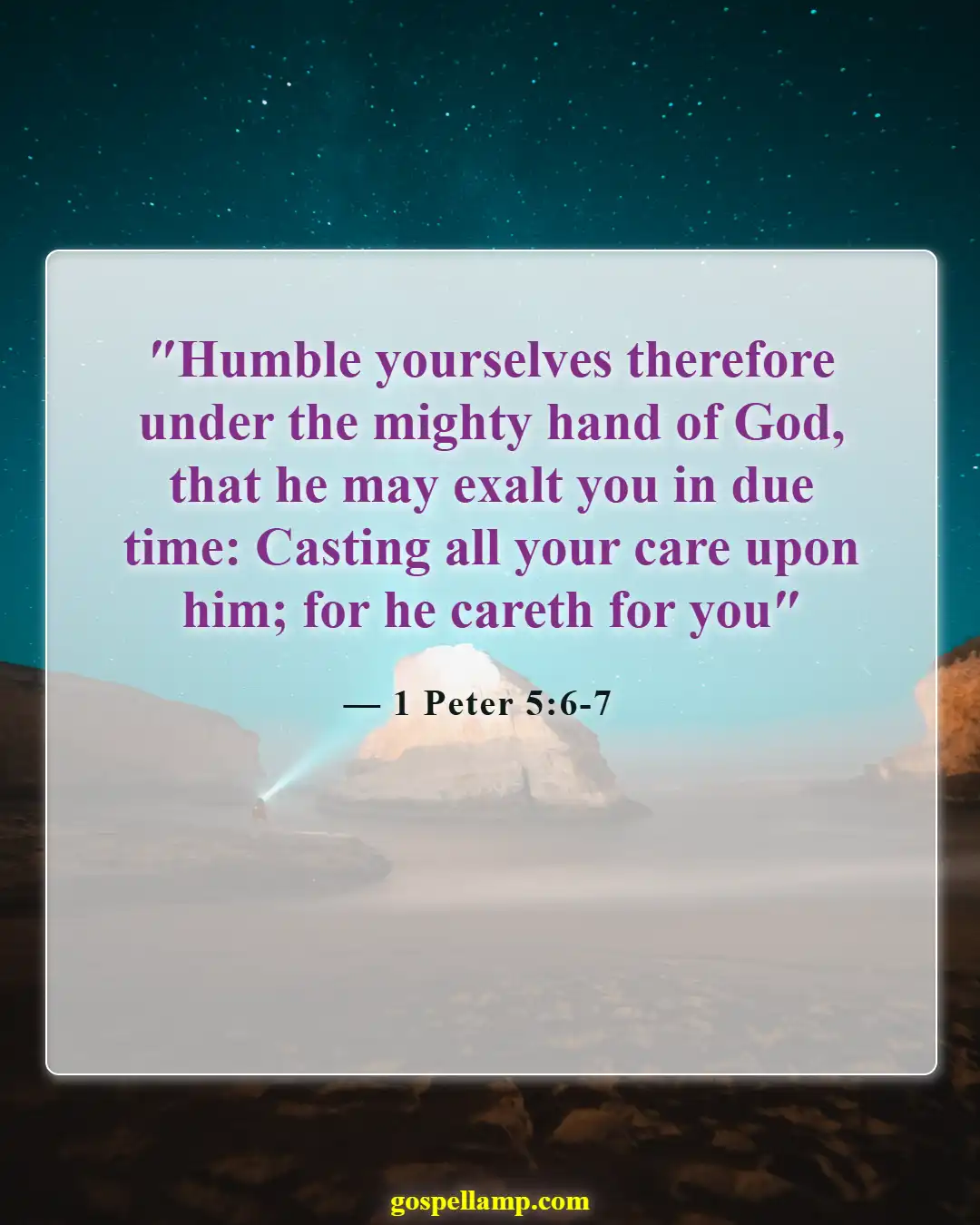 Bible Verses About Revival And Spiritual Awakening (1 Peter 5:6-7)