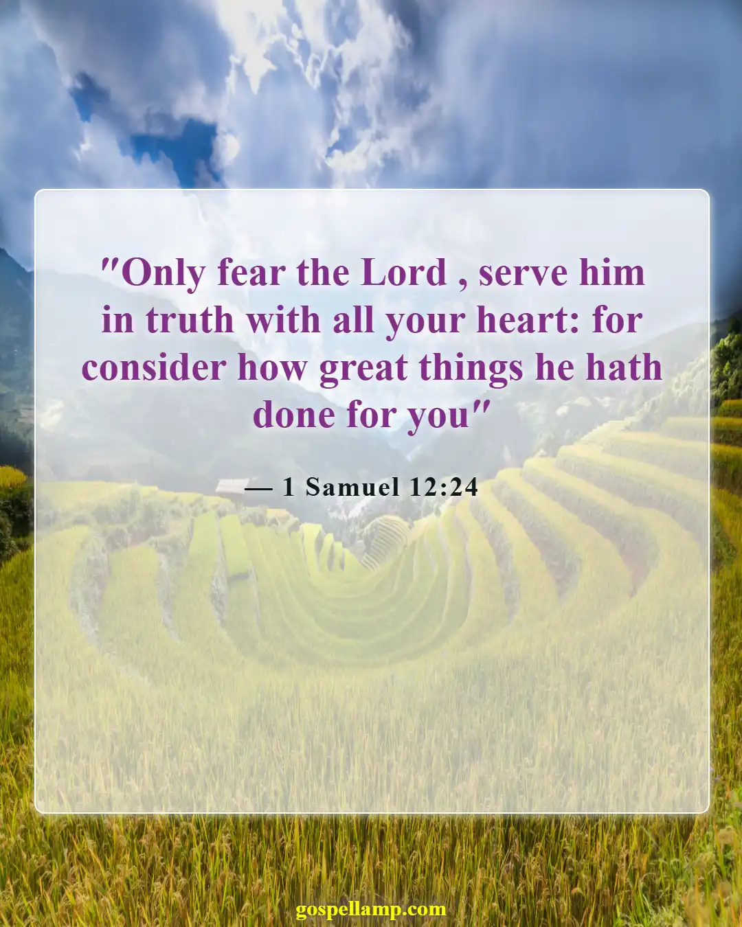 Bible Verses About Liars Going To Hell (1 Samuel 12:24)
