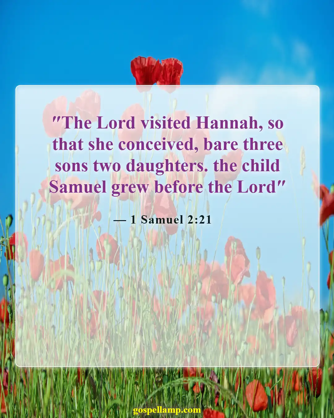 Bible Verses About Sons Are A Blessing From The Lord (1 Samuel 2:21)