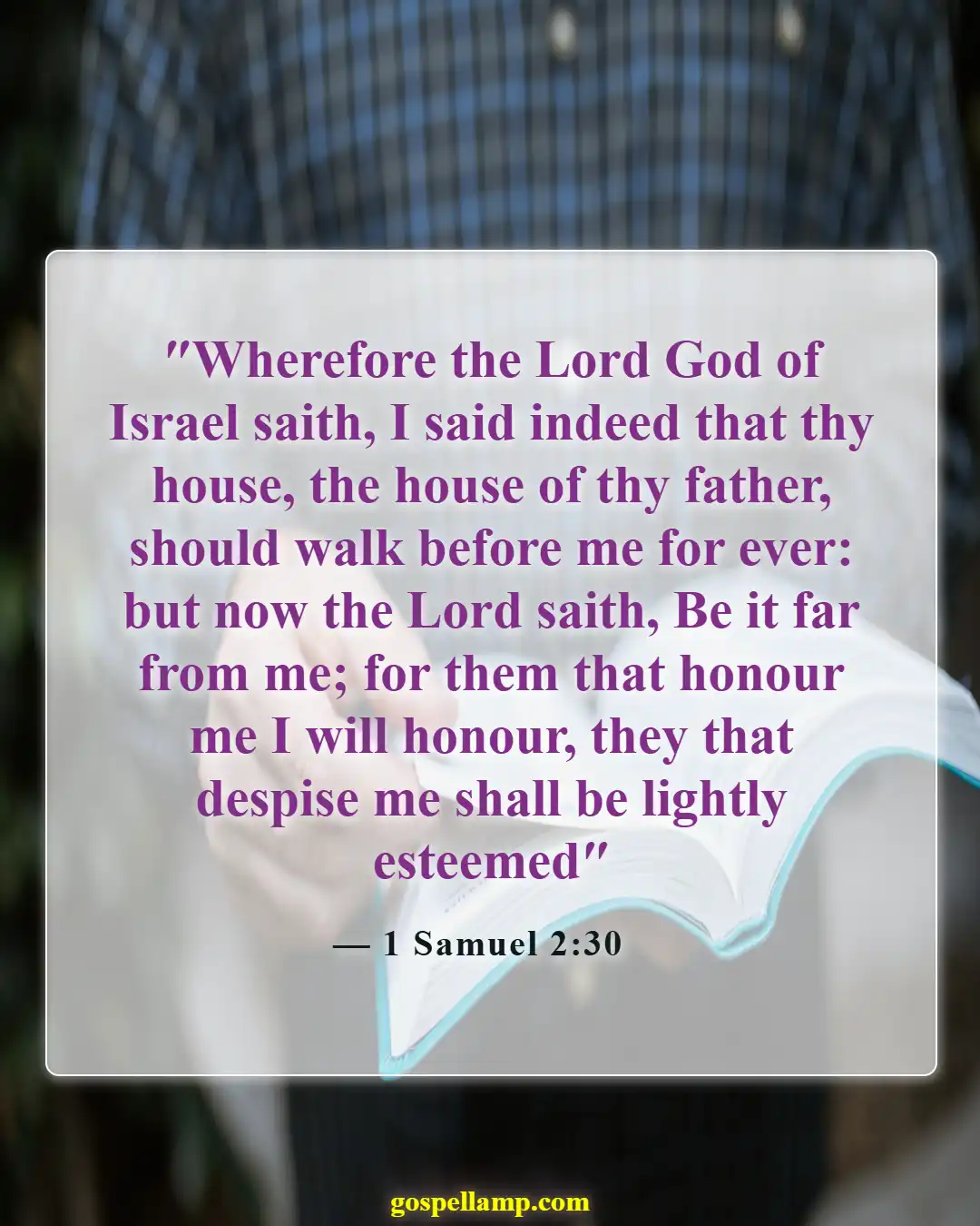 Bible Verses About Honoring God's Name (1 Samuel 2:30)