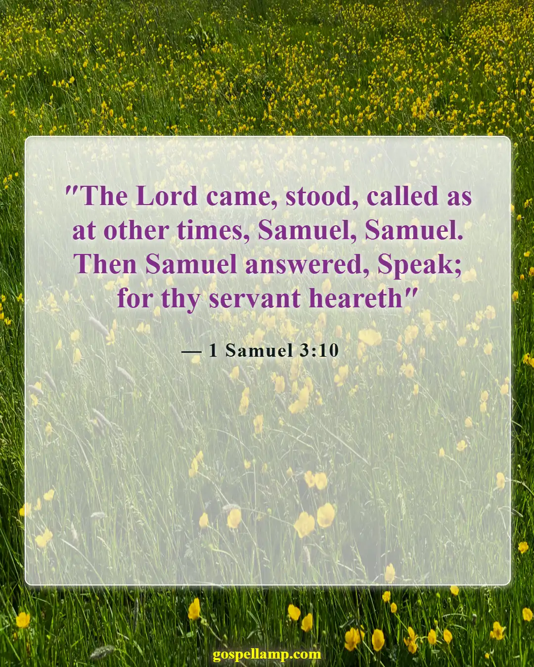 Bible Verses About Listening To Others (1 Samuel 3:10)