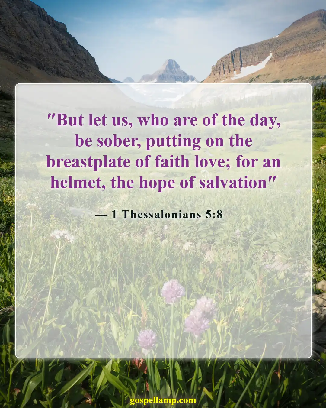 1 Thessalonians 5:8 :- Hope anchored in faith and love