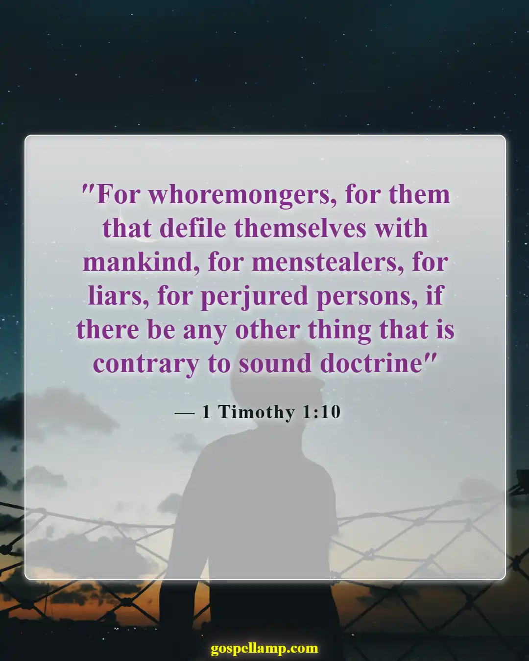 Bible Verses About Liars Going To Hell (1 Timothy 1:10)