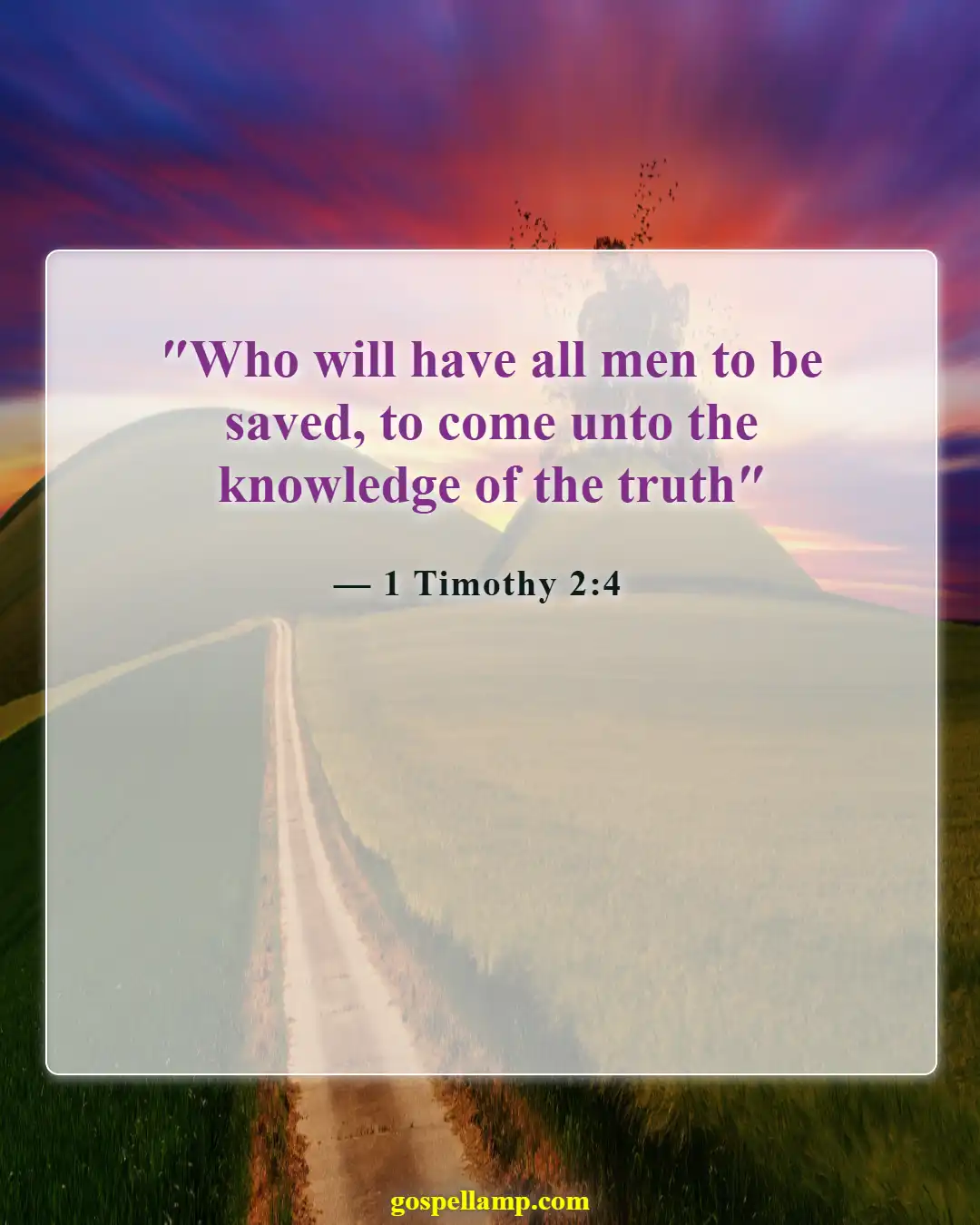 Bible Verses About Punishment In Hell (1 Timothy 2:4)