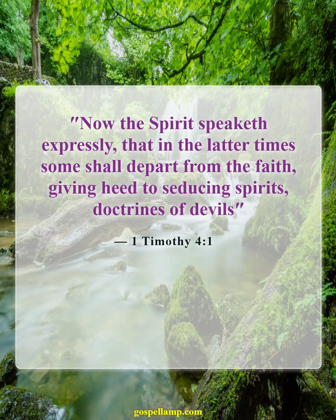 1 Timothy 4:1 :- Warning Against Departing from the Faith