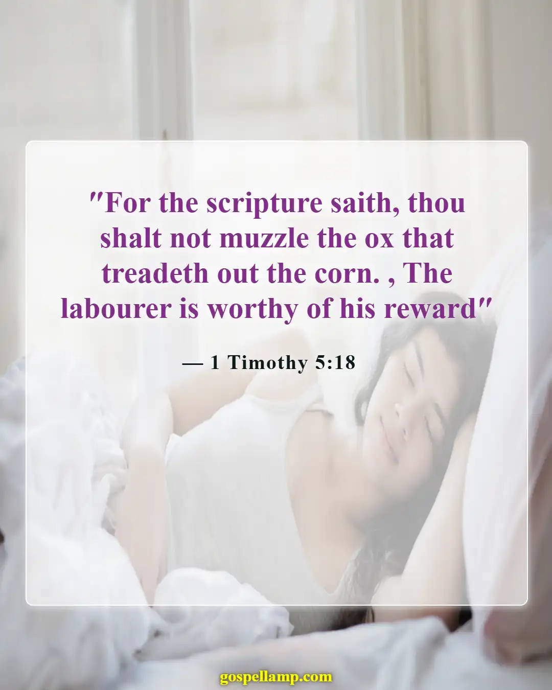 Bible Verses About Success And Hard Work (1 Timothy 5:18)