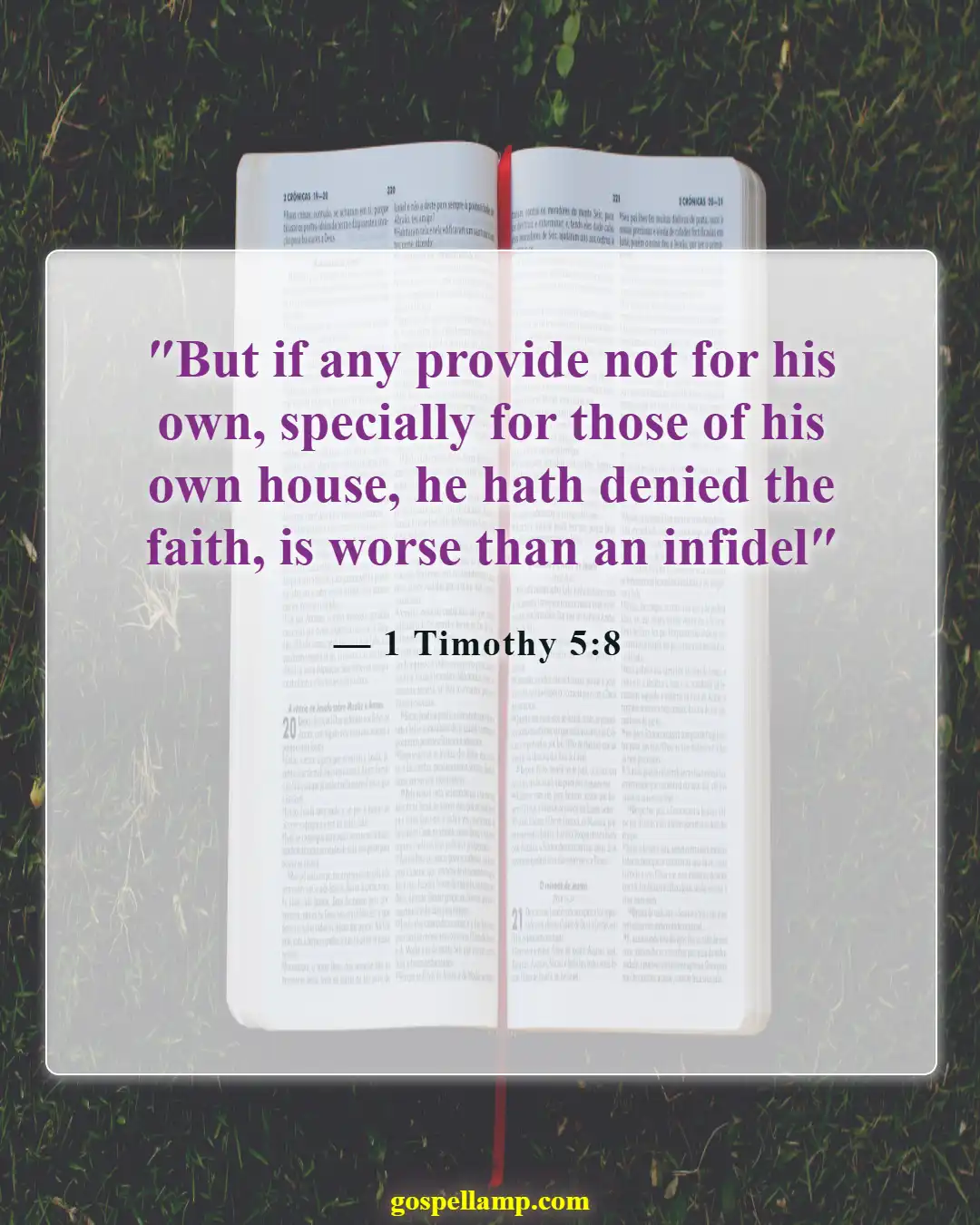 Bible Verses About Fathers Responsibilities (1 Timothy 5:8)