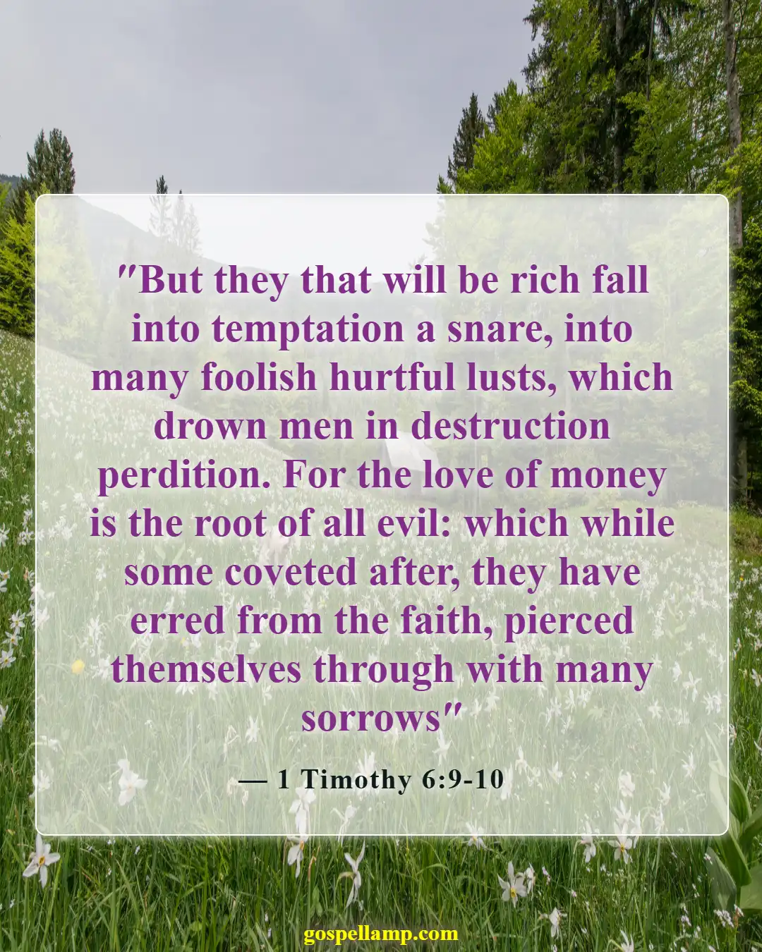 Bible Verses About Success And Hard Work (1 Timothy 6:9-10)