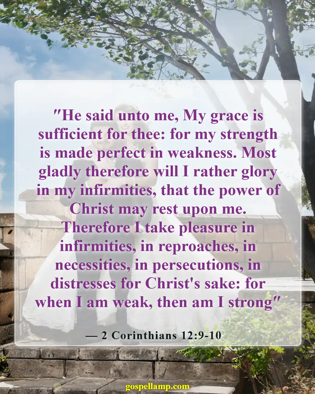 2 Corinthians 12:9-10 :- Strength in weakness through God's grace