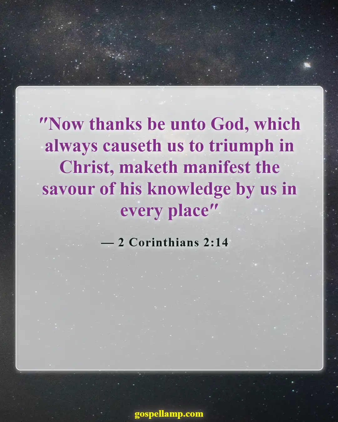 Bible Verses About Thanking God For Blessings (2 Corinthians 2:14)