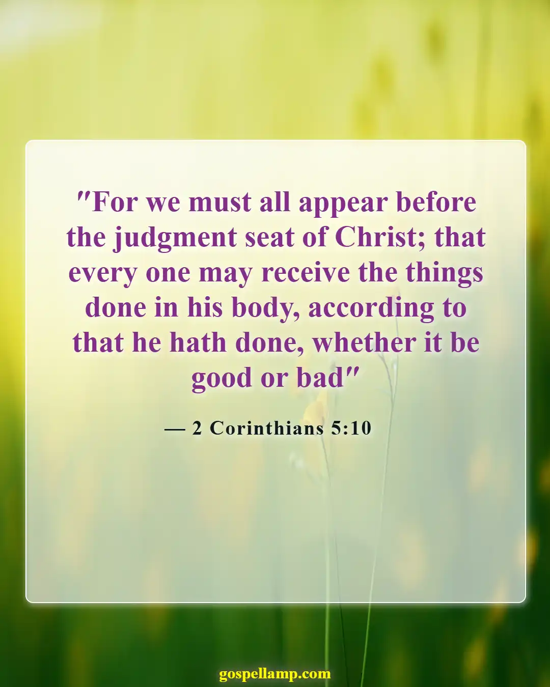 Bible Verses About Actions And Consequences (2 Corinthians 5:10)