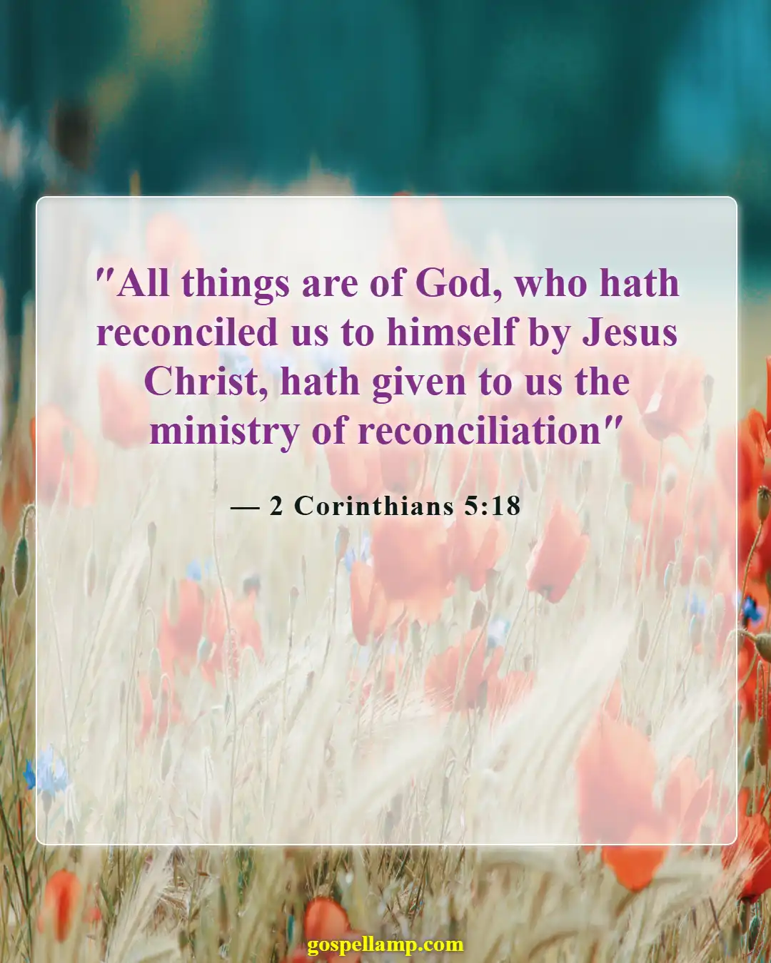 2 Corinthians 5:18 :- Reconciliation through Christ in marital forgiveness
