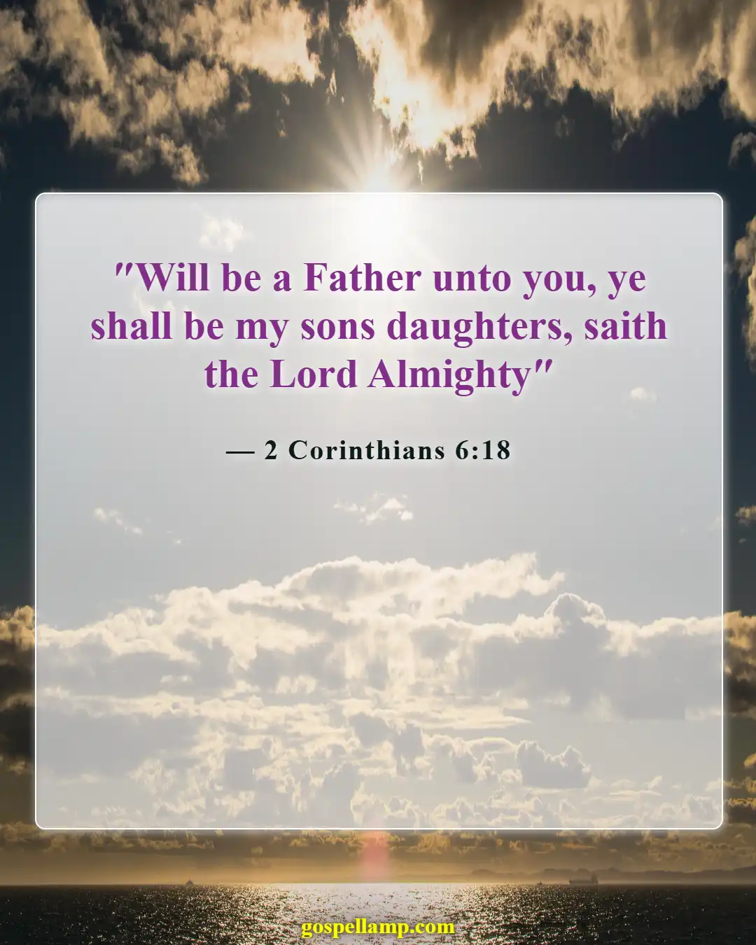 Bible Verses About Sons Are A Blessing From The Lord (2 Corinthians 6:18)