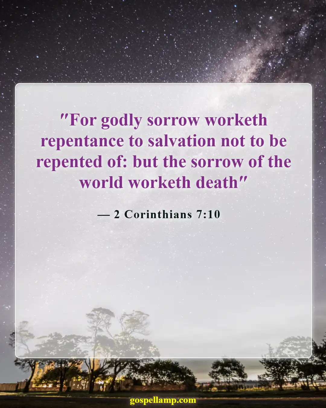 Bible Verses About God Forgiving Adultery (2 Corinthians 7:10)