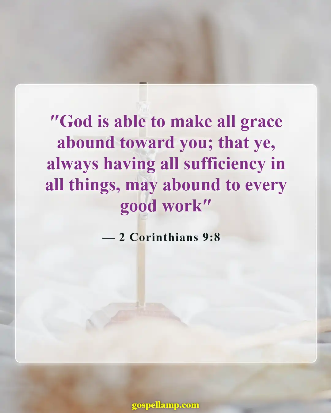 Bible Verses About Money Problems (2 Corinthians 9:8)