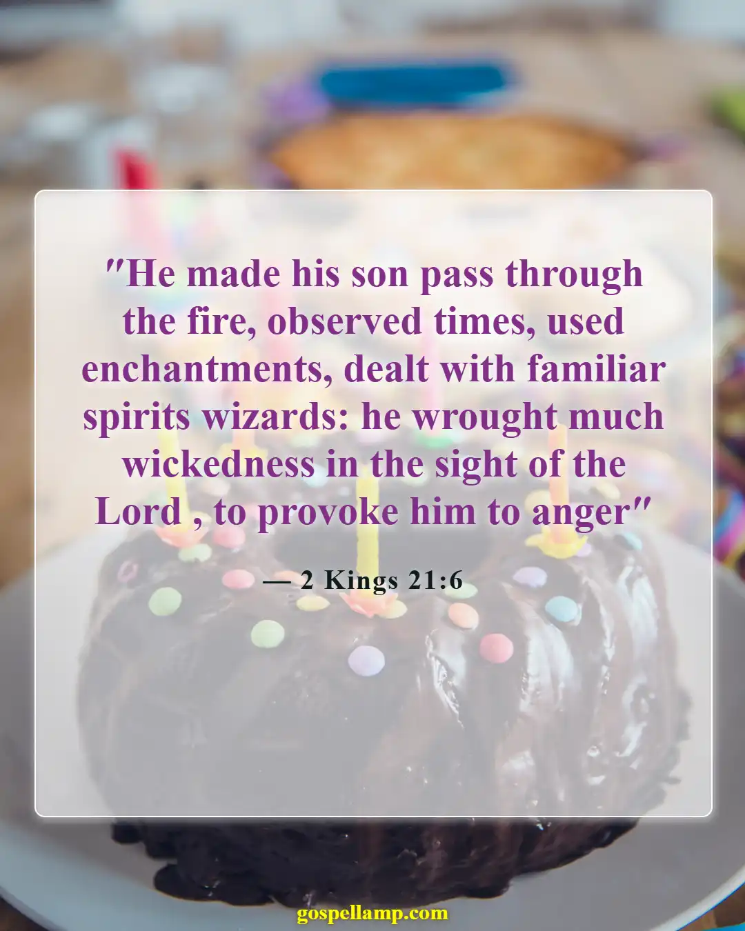 Bible Verses About Magic (2 Kings 21:6)