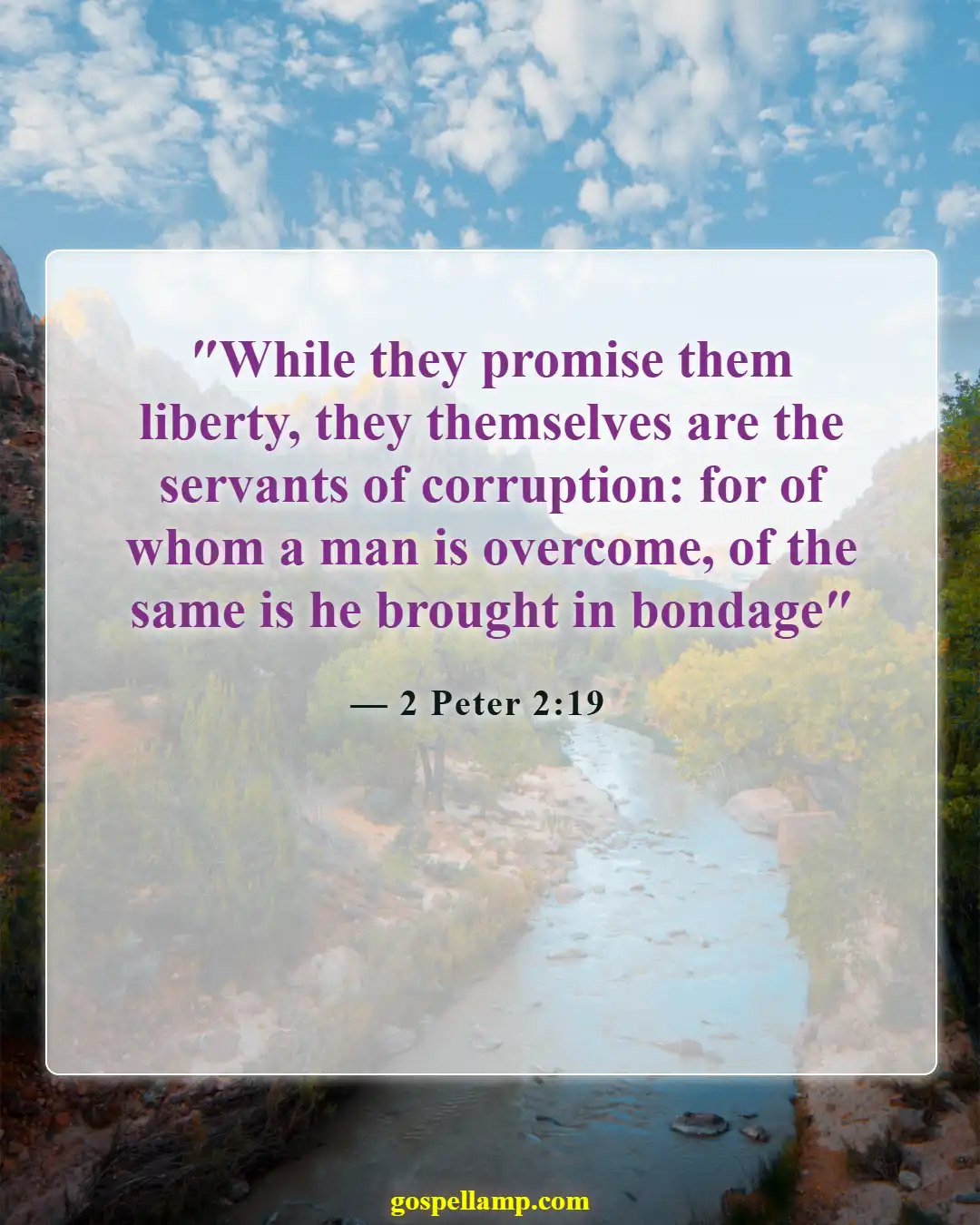 2 Peter 2:19 :- Freedom leads to bondage in destructive habits