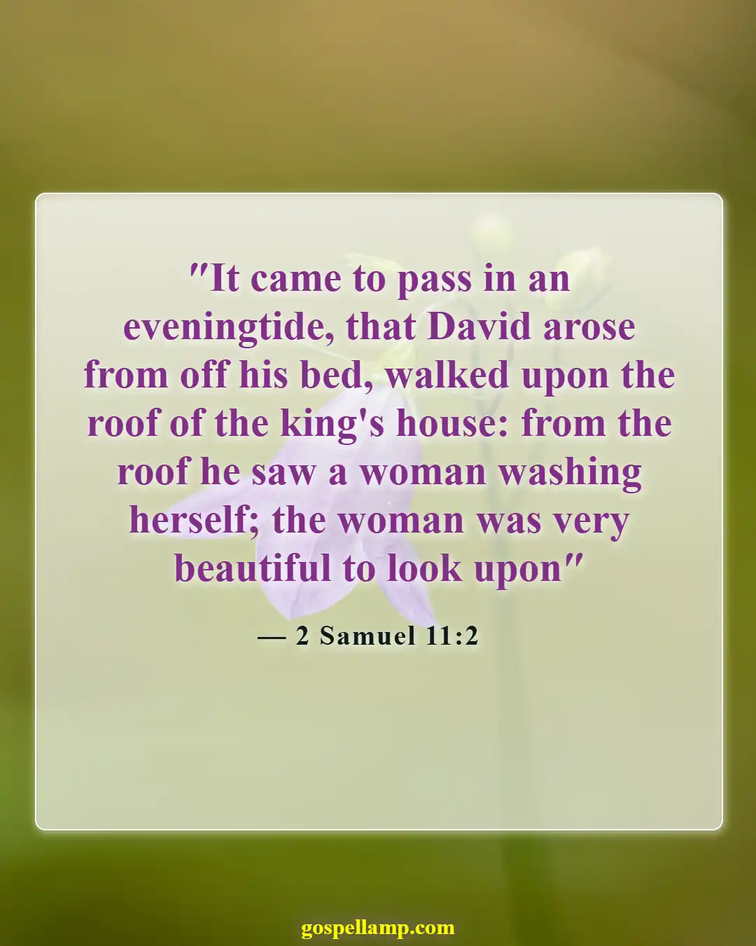 Bible Verses About Exposing Your Body (2 Samuel 11:2)