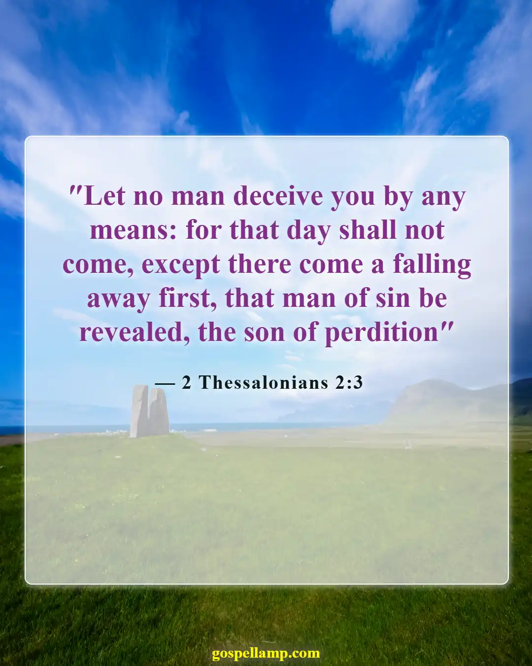 2 Thessalonians 2:3 :- Warning Against Apostasy and Deception